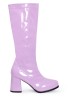 Ladies Womens Fancy Dress Party GO GO Boots 1960s & 1970s Baby Pink