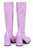 Ladies Womens Fancy Dress Party GO GO Boots 1960s & 1970s Baby Pink