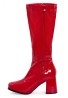 Ladies Women Fancy Dress Party GO GO Boots 1960s & 1970s red