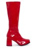 Ladies Women Fancy Dress Party GO GO Boots 1960s & 1970s red