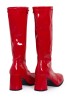 Ladies Women Fancy Dress Party GO GO Boots 1960s & 1970s red