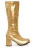 Ladies Women Fancy Dress Party GO GO Boots 1960s & 1970s gold