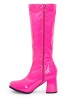 Ladies Women Fancy Dress Party GO GO Boots 1960s & 1970s Hot pink