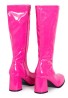 Ladies Women Fancy Dress Party GO GO Boots 1960s & 1970s Hot pink