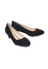 Women Unisex Low Kitten Heel Black suede