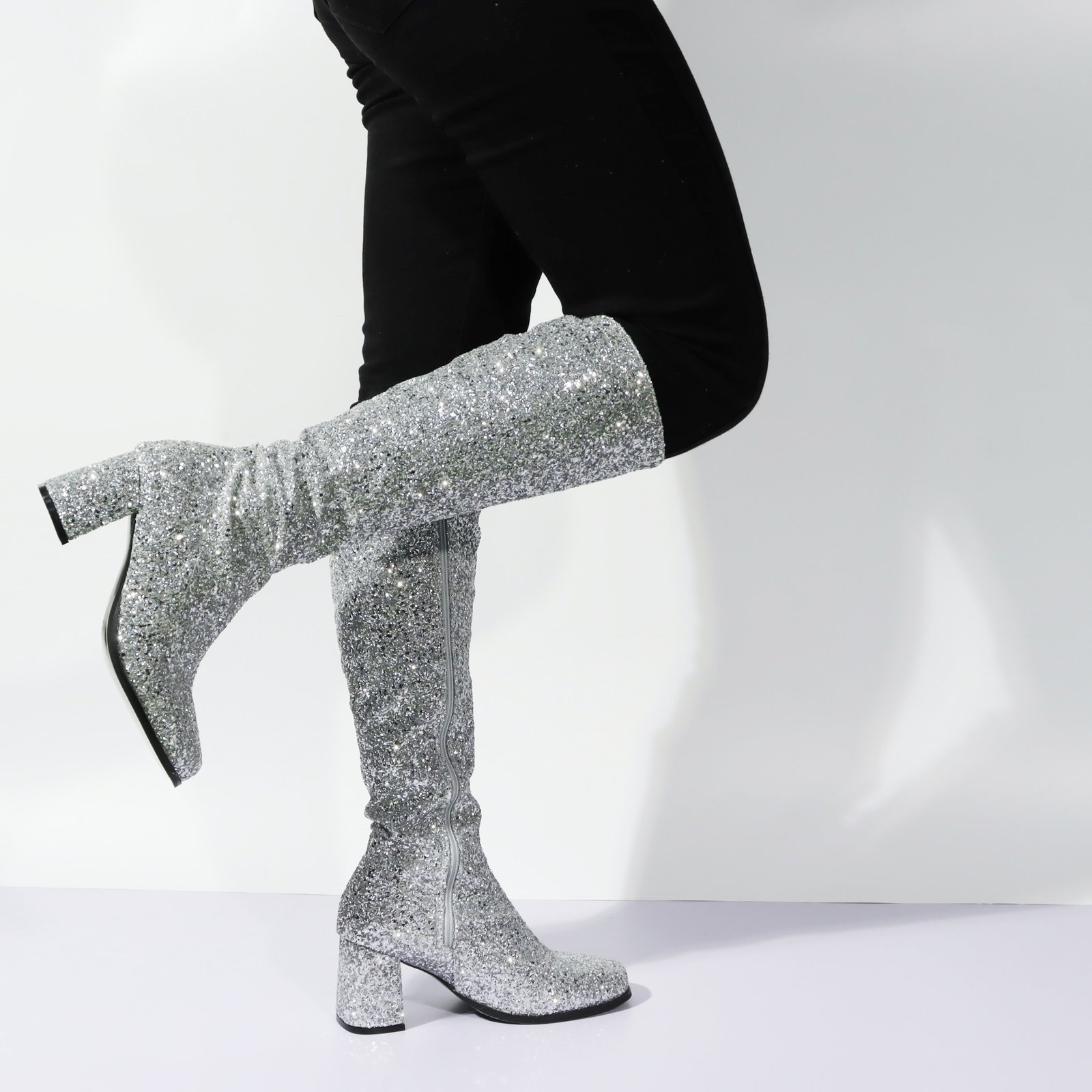 Gogo boots silver online