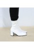 Women's Go Go Boots Mid Calf Block Heel Zipper ankle Boot