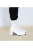 Women's Go Go Boots Mid Calf Block Heel Zipper Boot