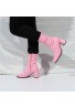 Women's Go Go Boots Mid Calf Block Heel Zipper Boot