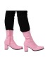 Women's Go Go Boots Mid Calf Block Heel Zipper Boot