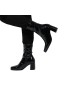 Women's Go Go Boots Mid Calf Block Heel Zipper Boot