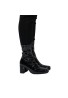 Women's Go Go Boots Mid Calf Block Heel Zipper Boot