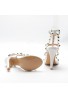 Women Round Toe Kitten Heel Shoes White