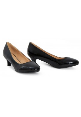 Black round toe court shoes best sale