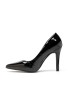 Ladies Womens Pointed Toe Shoes Black Patent