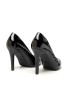 Ladies Womens Pointed Toe Shoes Black Patent