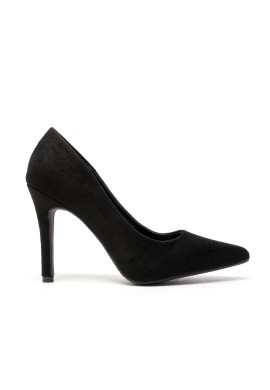 Ladies Womens Pointed Toe Shoes Black Suede