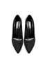 Ladies Womens Pointed Toe Shoes Black Suede