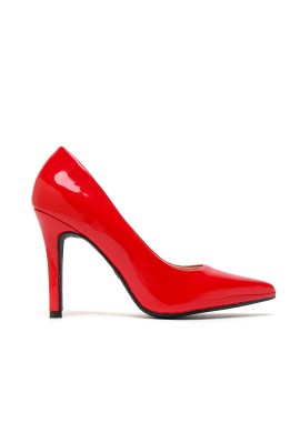 Ladies Womens Pointed Toe Shoes Red patent
