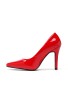 Ladies Womens Pointed Toe Shoes Red patent