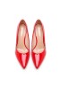 Ladies Womens Pointed Toe Shoes Red patent