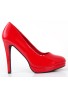 Womens Drag Queen Cross Dresser Round Toe Court Shoes Red Patent