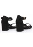 Womens Low Mid Heel Block Peep Toe Ladies Ankle Strap Party Strappy Sandals