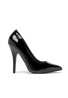 Womens Drag Queen Pointy Toe Court Shoes Black Patent