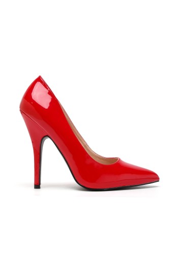 Womens Drag Queen Pointy Toe Court Shoes Red Patent