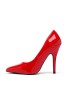 Womens Drag Queen Pointy Toe Court Shoes Red Patent