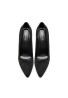 Womens Drag Queen Pointy Toe Court Shoes Black Suede