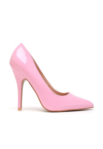 Womens Drag Queen Pointy Toe Court Shoes Pink Patent