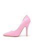 Womens Drag Queen Pointy Toe Court Shoes Pink Patent