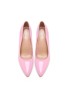 Womens Drag Queen Pointy Toe Court Shoes Pink Patent