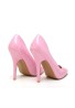 Womens Drag Queen Pointy Toe Court Shoes Pink Patent