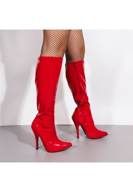 Women Pointed Toe Stiletto Heels Boots Thigh High Booties with Zipper