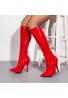 Women Pointed Toe Stiletto Heels Boots Thigh High Booties with Zipper