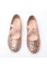 Girl's Mary Jane Ballerina Flat Shoes- Pink Glitter