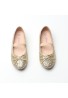 Girl's Mary Jane Ballerina Flat Shoes- Gold Glitter