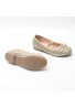 Girl's Mary Jane Ballerina Flat Shoes- Gold Glitter