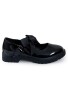 Girls Mary Jane School Shoes with Bow On Strap- Black Patent