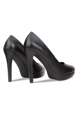 Womens Drag Queen Cross Dresser Round Toe Court Shoes Black Matte
