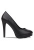 Womens Drag Queen Cross Dresser Round Toe Court Shoes Black Matte