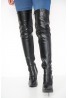 Womens Thigh High Kinky Over The Knee Stiletto Boots Black matte