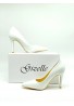 Ladies Womens Pointed Toe Shoes Nude Patent