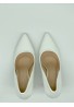 Ladies Womens Pointed Toe Shoes Nude Patent