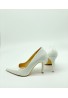 Ladies Womens Pointed Toe Shoes Nude Patent