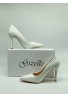 Ladies Womens Pointed Toe Shoes Nude Patent