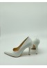 Ladies Womens Pointed Toe Shoes Nude Patent