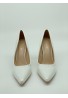 Ladies Womens Pointed Toe Shoes Nude Patent